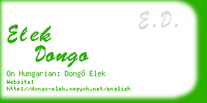 elek dongo business card